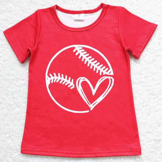 Baby Girls Clothes Baseball Short Sleeve Tee Shirts Tops GT0430