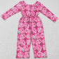 Baby Girls Jumpsuit Flowers Long Sleeve Bell Bottom Jumpsuits LR0715