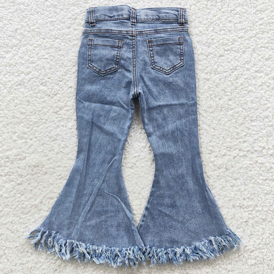 Boutique Baby Girls Jeans Pants Tassel Denim Bell Pants P0132