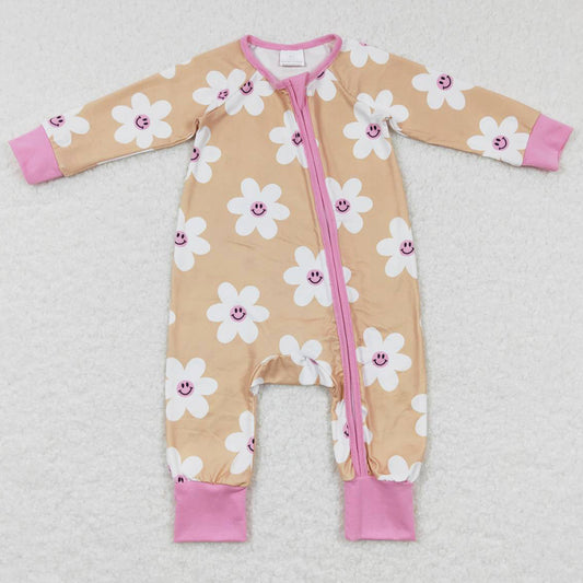 Flower Print Infant Baby Girls Rompers LR0732