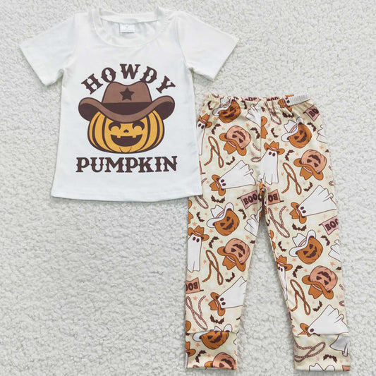 Western Boys Clothes Howdy Pumpkin Kids Outfits BSPO0130