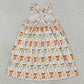 Baby Girls Dress Straps Orange Bows Pockets Knee Length Dresses GSD2676 7.8