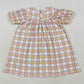Baby Girls Dress Fall Plaid Cows Farm Smocked Knee Length Dresses GSD2276 7.9