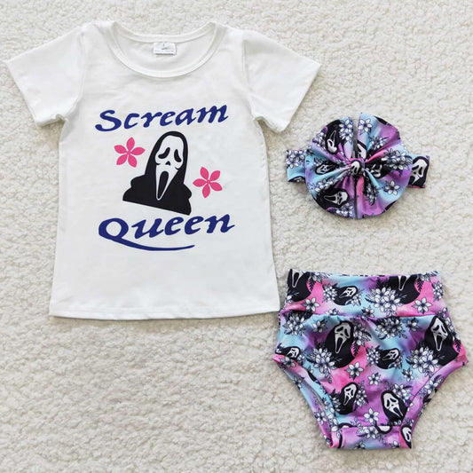 Boutique Baby Girls Clothes Halloween Bummies Sets GBO0170