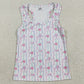 Baby Girls T-shirts Sleeveless Lavender Bows Flowers Stripe Yoga Shirts Tops GT1014 7.19