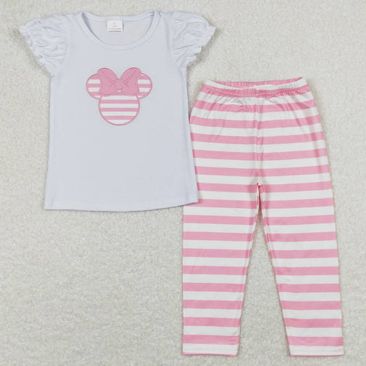 Cute Baby Girls Clothes Short Sleeve Tops Pants Sets GSPO1198