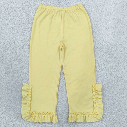 Baby Girls Pants Yellow Ruffle Flare Pants Bottom P1163