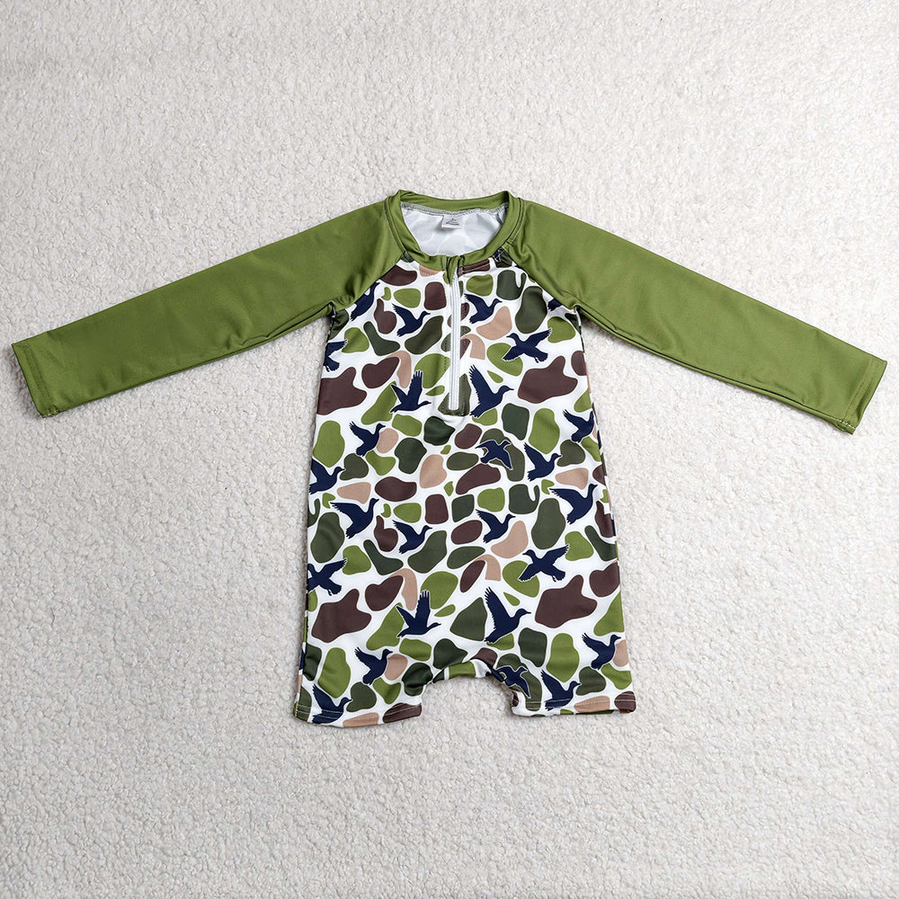Baby Boys Swimsuits Southern Green Camo Ducks Hunting Swimsuits S0748