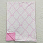 Baby Girls Blankets Pink Bows Minky Blankets BL0132