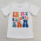 Baby Girls Clothes My Birthday Short Sleeve Tee Shirts Tops GT0503