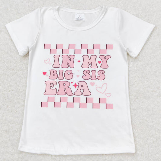 Baby Girls Clothes In My Big Sis Short Sleeve Tee Shirts Tops GT0556