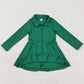 Baby Girls Yoga Dress Green Long Sleeves Zipper Knee Length Dresses GLD1148 7.18