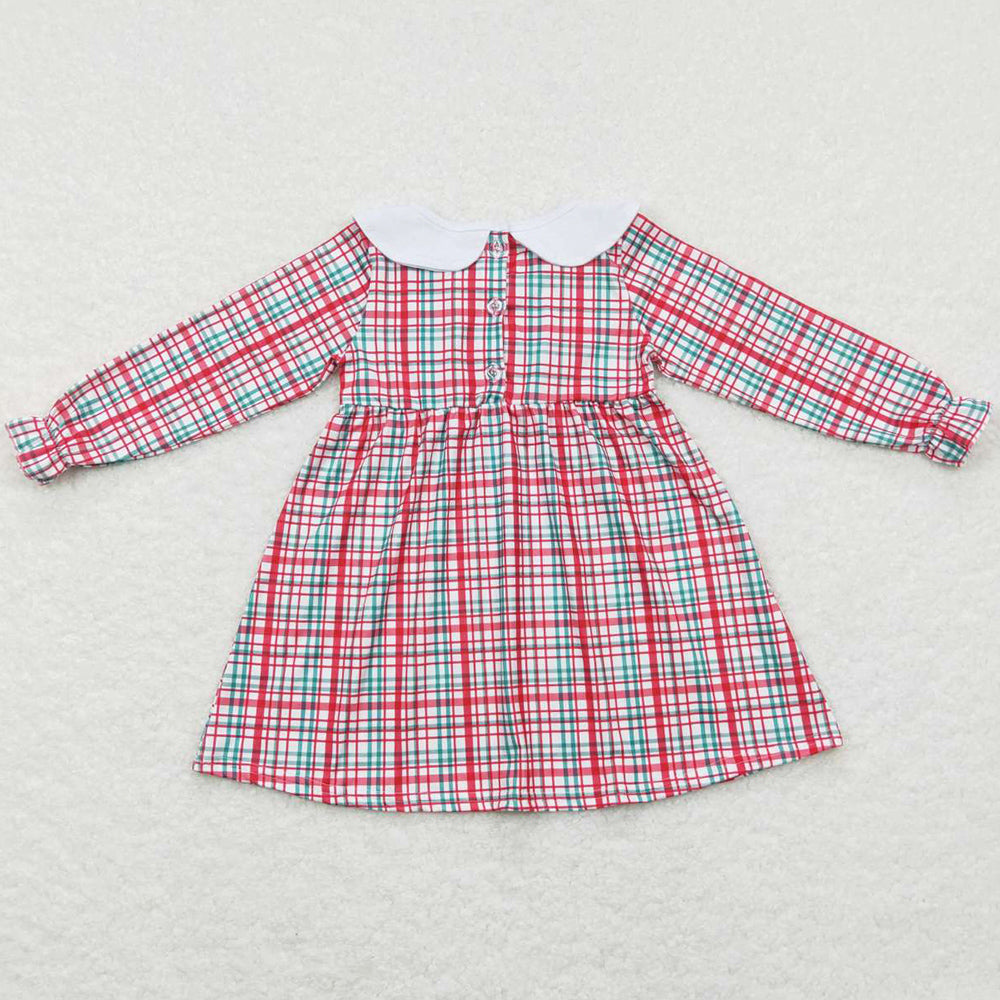 Boutique Baby Girls Dress Christmas Smock Long Sleeve Dresses GLD0470