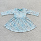 Fashion Kids Girls Dress Long Sleeve Twirl Dresses 6 A13-3