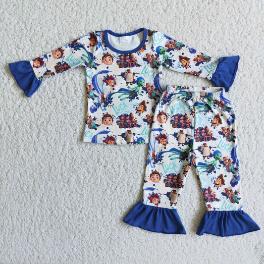 Cute Kids Girls Pajamas 6 A16-18