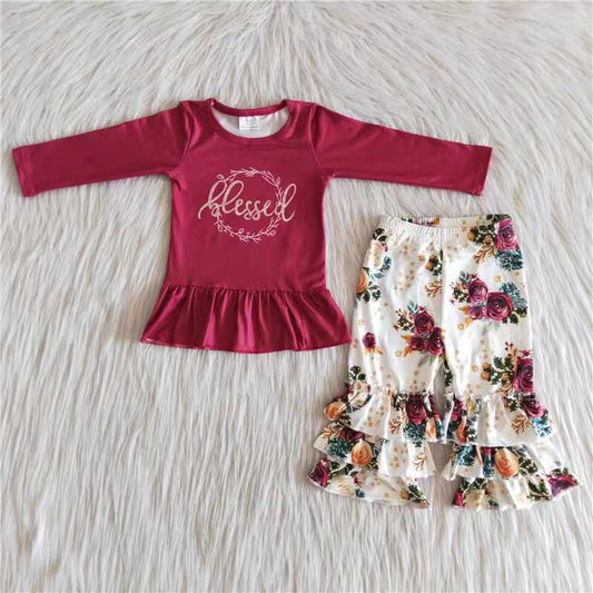 Fall Baby Girls Clothes Outfits 6 A16-28