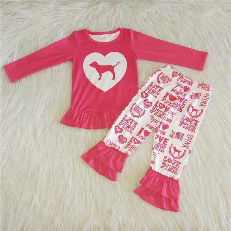 Boutique Girls Clothes Long Sleeve Sets 6 A26-13