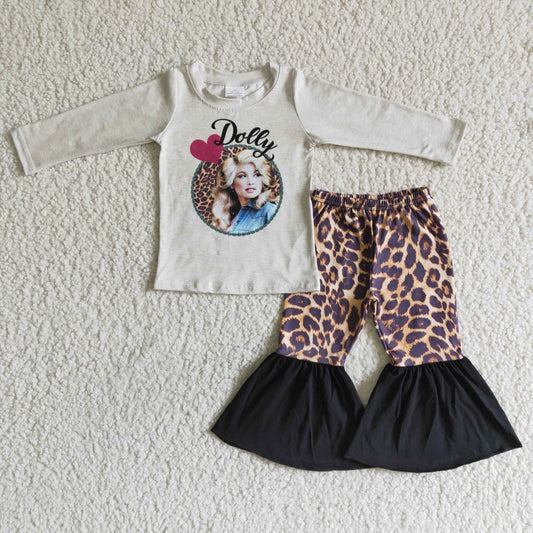 Hot Sale Baby Girls Clothes Bell Bottom Outfits 6 A28-5