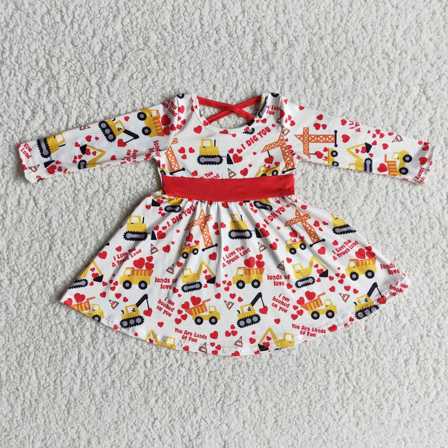 Valentines Baby Girls Dress Long Sleeve Dresses 6 A29-14