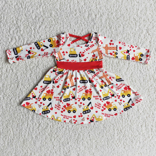 Valentines Baby Girls Dress Long Sleeve Dresses 6 A29-14