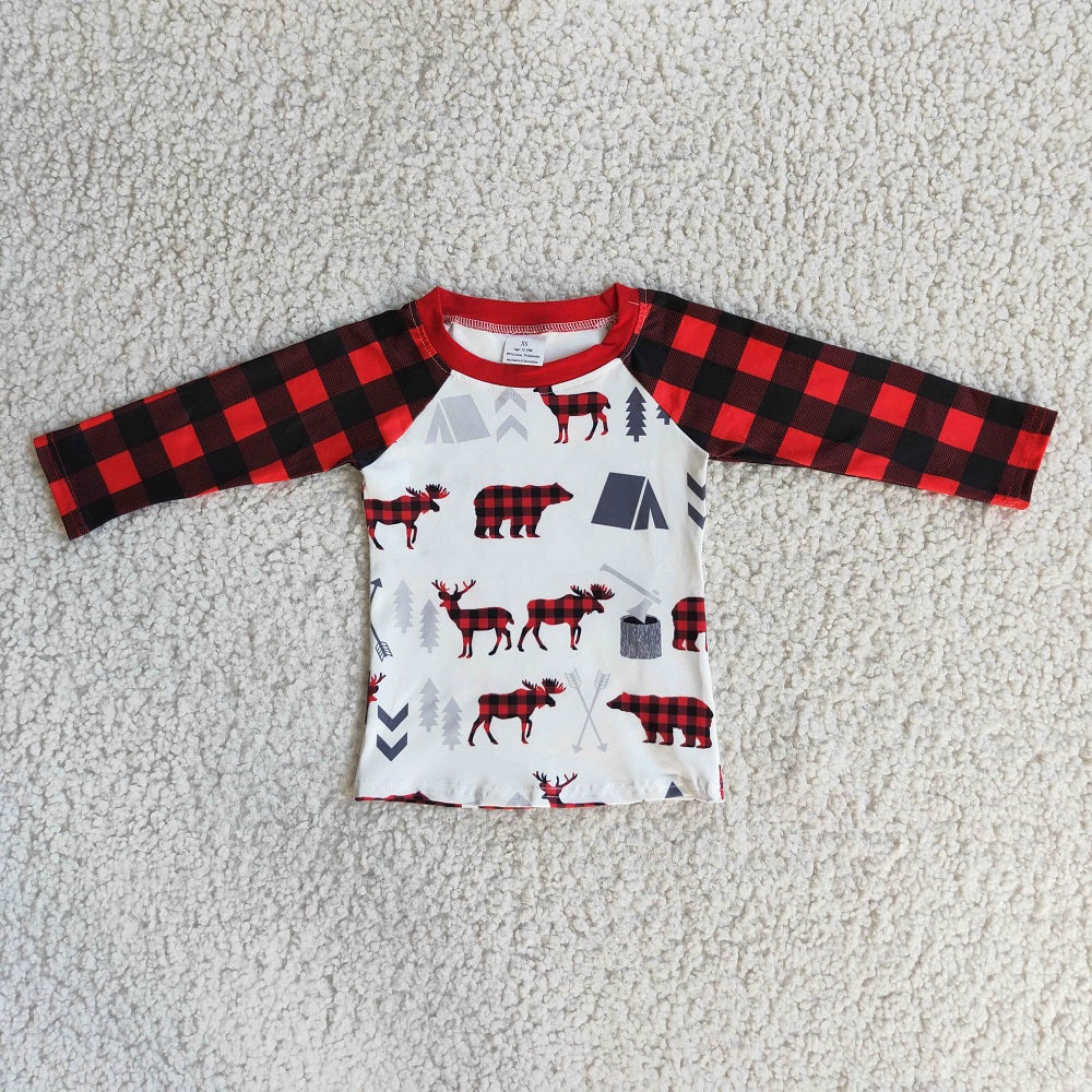 Christmas Kids Boys T-shirt Long Sleeve Tops 6 A33-1