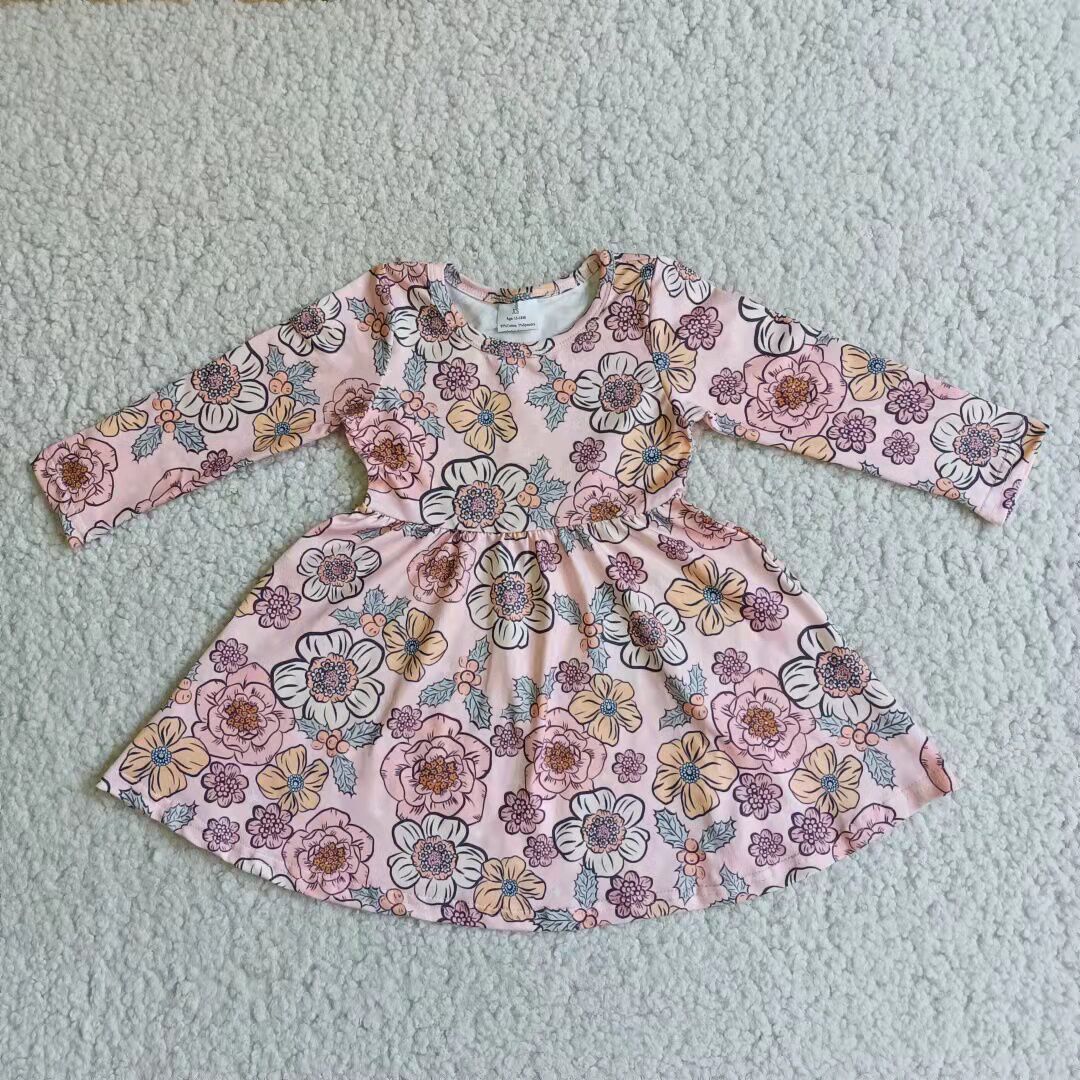 Flower Print Boutique Baby Girls Dress 6 A4-18