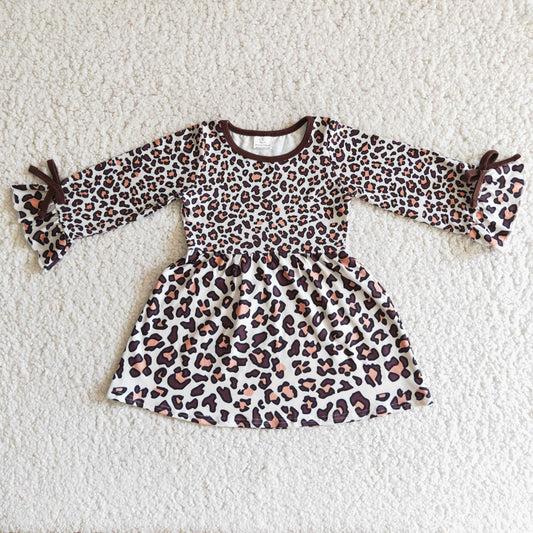 Hot Sale Baby Girls Dress Leopard Fashion Dresses 6 A6-13