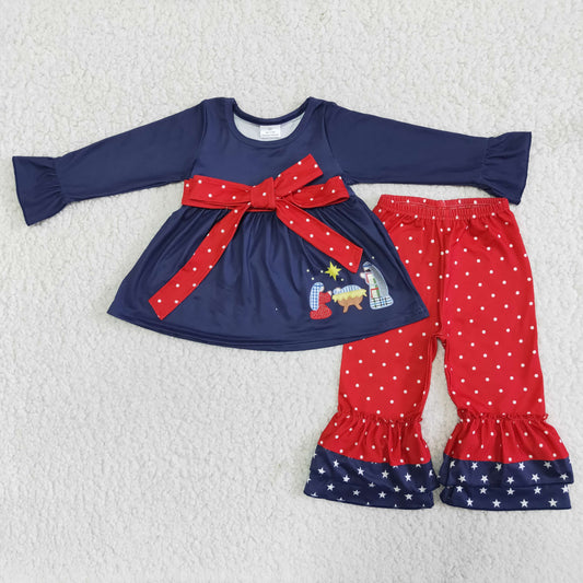 Christmas Baby Girls Clothes Sets 6 B1-2
