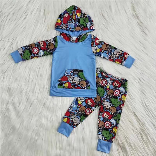 Fashion Boys Clothes Hooded Outfits 6 B9-37