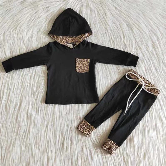 Leopard Kids Clothes Hoodies Sets 6 C7-16