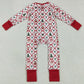 Baby Kids Girls Rompers Christmas Red Bows Plaid Trees Gingerbread Zipper Rompers LR2248 6.9