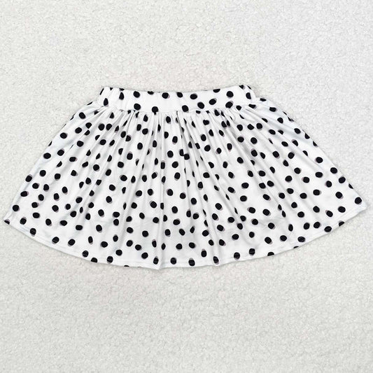 Baby Girls Skirts Halloween White Black Polka Dots Skirts GLK0031