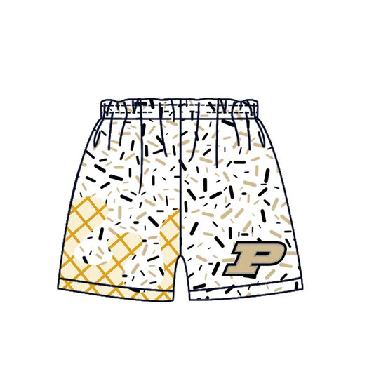 Preorder MOQ 5 P white ice cream sprinkle boys team shorts 8.20