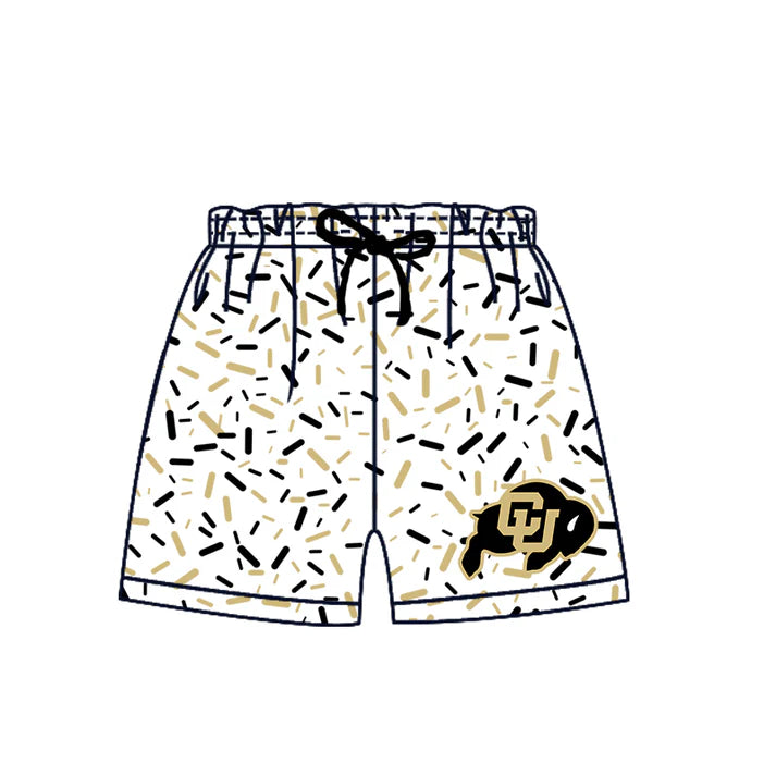 Preorder (moq 5)Baby Boys Black CU Drip Team Shorts Bottom 6.27