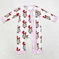 Baby Infant Girls Rompers Pink Long Sleeve Bamboo Zippy Rompers LR1001