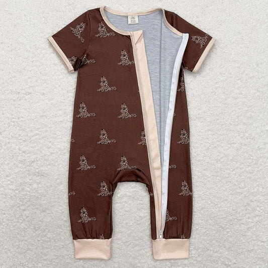 Baby Infant Boys Rompers Brown Camo Duck Zip Rompers SR1898