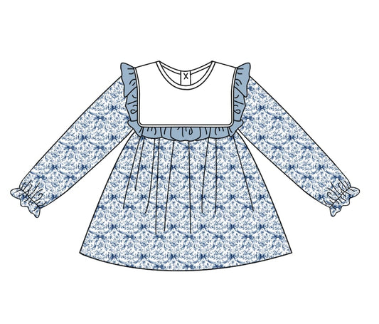 Preorder(moq 5) Baby Girls Dress Flowers Knee Length Dresses 8.16