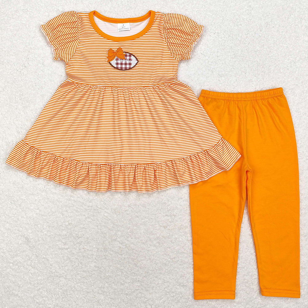 Baby Girls Clothes Orange Stripes Tunic Tops Legging Pants Sets GSPO1674