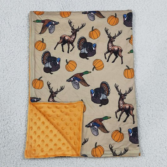 Baby Boys Blankets Pumpkin Ducks Deer Turkey Thanksgivings Blankets BL0292