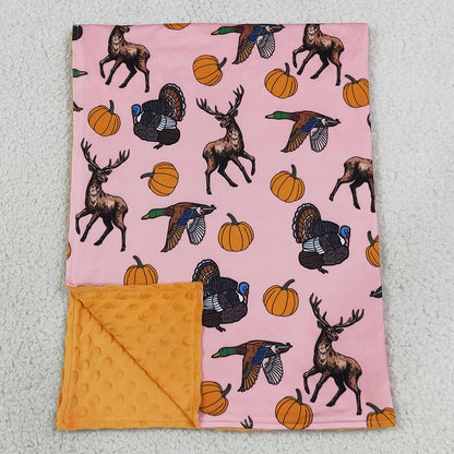 Baby Girls Blankets Pumpkin Ducks Deer Turkey Thanksgivings Blankets BL0293
