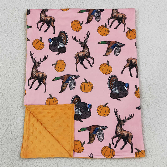 Baby Girls Blankets Pumpkin Ducks Deer Turkey Thanksgivings Blankets BL0293