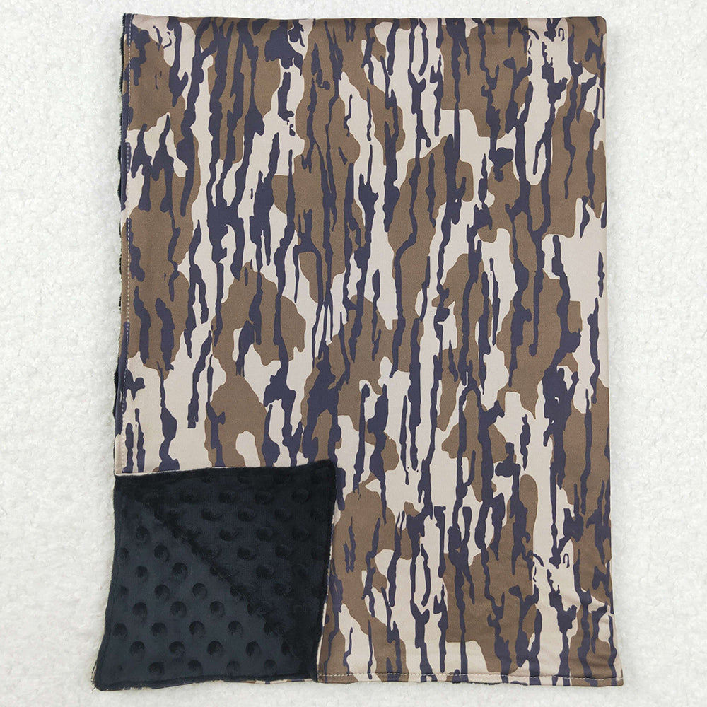 Baby Kids Blankets Dark Green Camo Minky Blankets BL0147