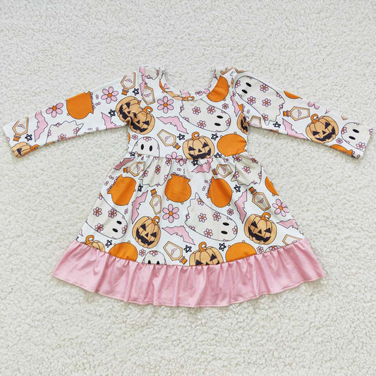 New Fashion Baby Girls Dress Halloween Long Sleeve Dresses GLD0244