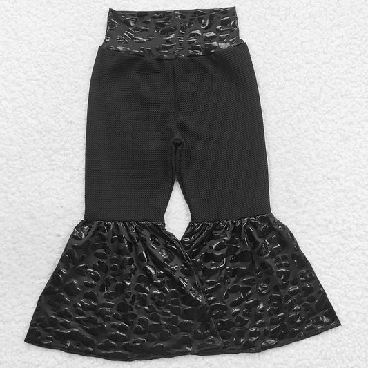 Baby Girls Pants Black Leopard Bell Pants P0221