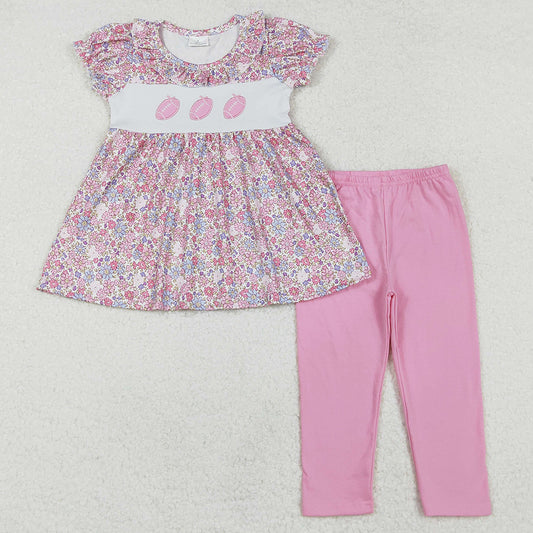 Baby Kids Girls Clothes Football Pink Tunic Legging Clothes Sets GSPO1714