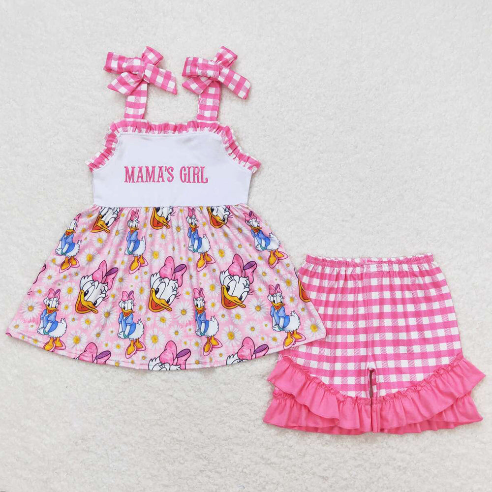 Baby Girls Clothes Mama's Girl Ducks Top Ruffle Shorts Outfits GSSO0820