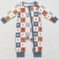 Baby Kids Romper Girls Boys Western Cactus Cow Long Sleeve Rompers LR0803