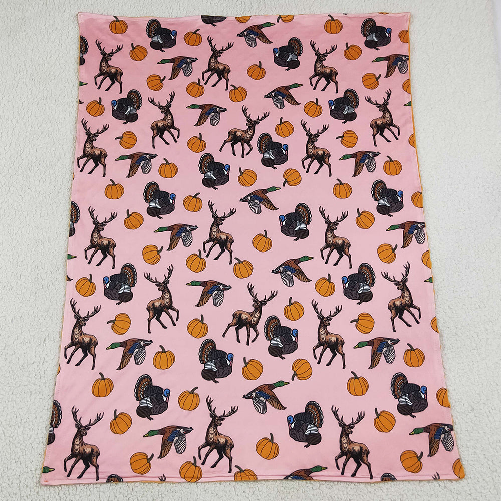 Baby Girls Blankets Pumpkin Ducks Deer Turkey Thanksgivings Blankets BL0293