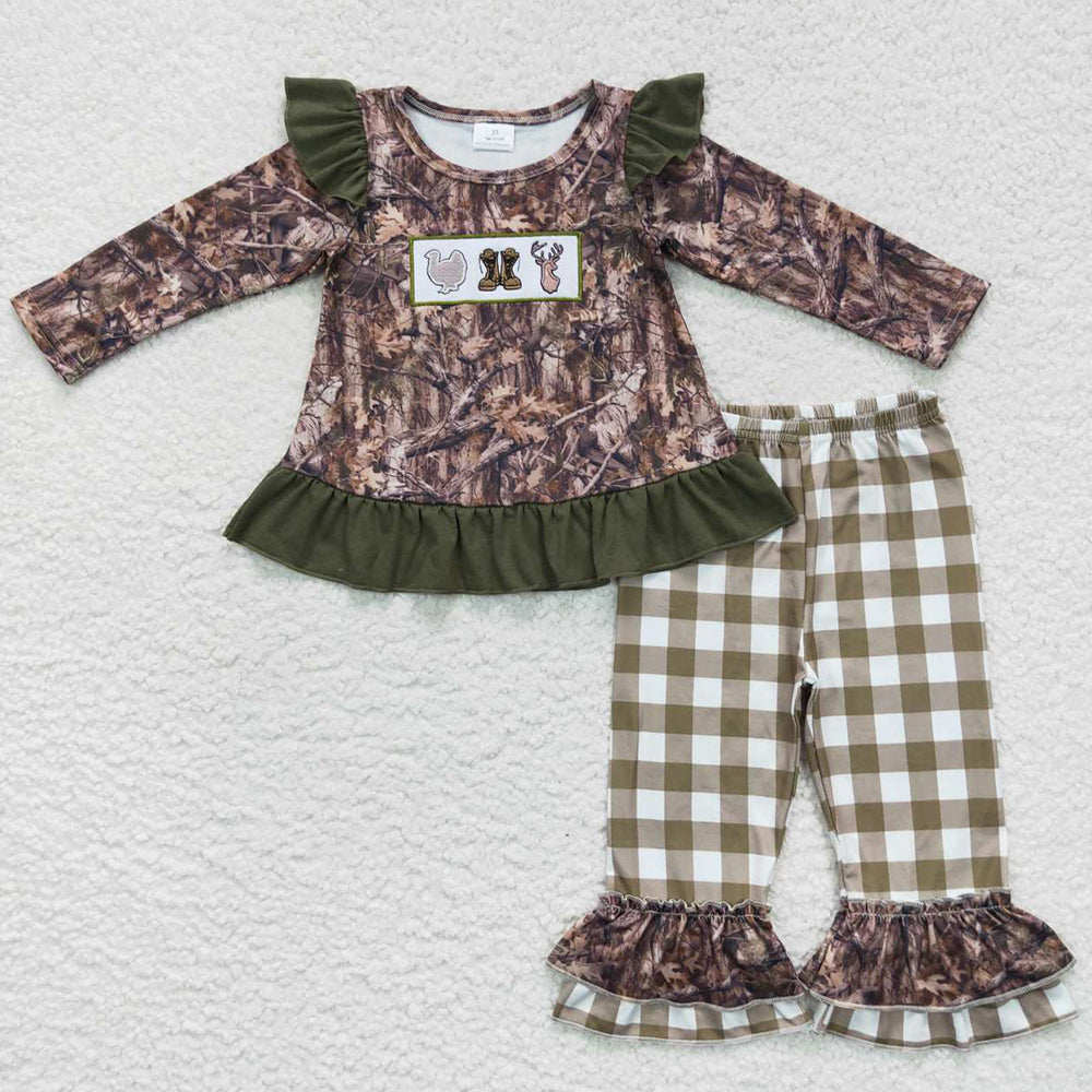 Thanksgiving Baby Girls Clothes Cotton Embroidery Outfits BLP0266 GLP0644