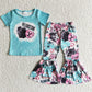 Kids Clothes Girls Bell Bottom Outfits Spring Summer Boutique Baby Girl Clothes Set GSPO0016